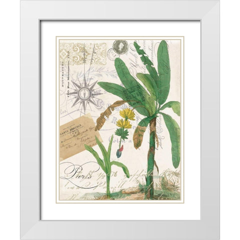 Palm Rectangle 2 White Modern Wood Framed Art Print with Double Matting by Jordan, Elizabeth