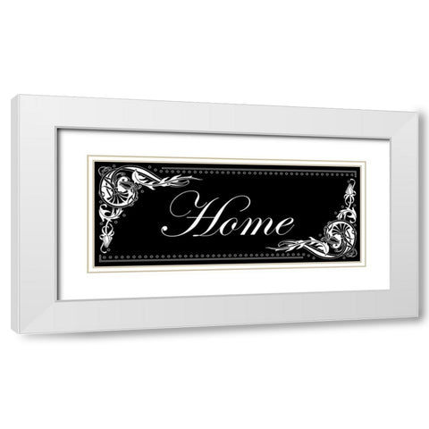 Home White Modern Wood Framed Art Print with Double Matting by Pazan, Tony