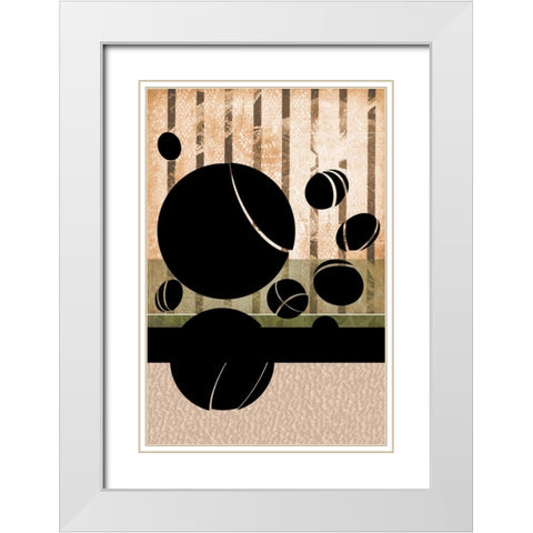 9 Ball White Modern Wood Framed Art Print with Double Matting by Pazan, Tony