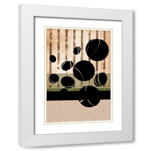 Ball On The Loose White Modern Wood Framed Art Print with Double Matting by Pazan, Tony