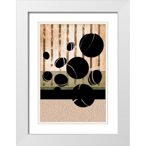 Ball On The Loose White Modern Wood Framed Art Print with Double Matting by Pazan, Tony