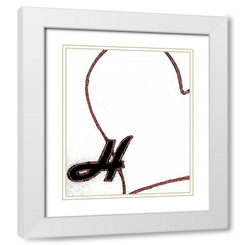 Love White Modern Wood Framed Art Print with Double Matting by Pazan, Tony