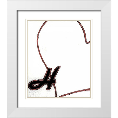 Love White Modern Wood Framed Art Print with Double Matting by Pazan, Tony