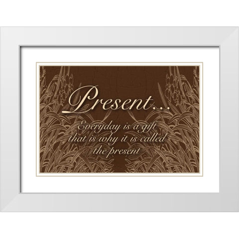 The Gift White Modern Wood Framed Art Print with Double Matting by Pazan, Tony