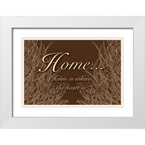 Home And Heart White Modern Wood Framed Art Print with Double Matting by Pazan, Tony