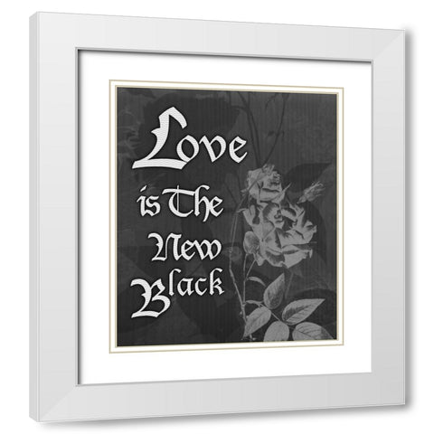 Love And Black White Modern Wood Framed Art Print with Double Matting by Pazan, Tony