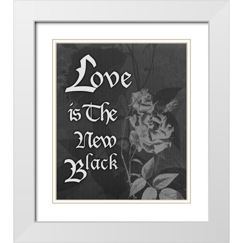 Love And Black White Modern Wood Framed Art Print with Double Matting by Pazan, Tony
