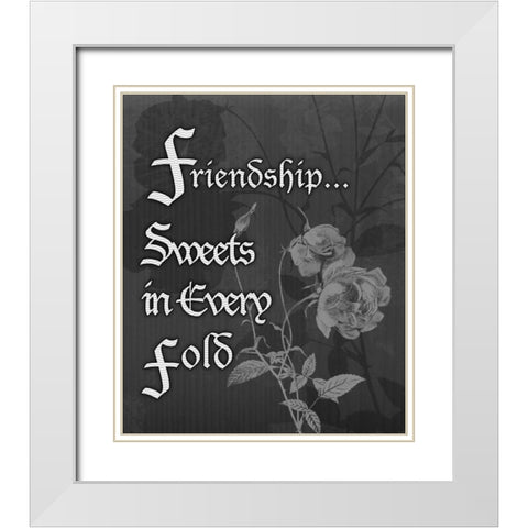 Friendship White Modern Wood Framed Art Print with Double Matting by Pazan, Tony