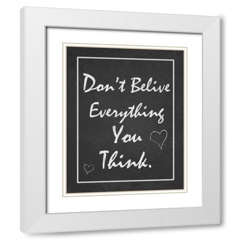 You Think White Modern Wood Framed Art Print with Double Matting by Pazan, Tony