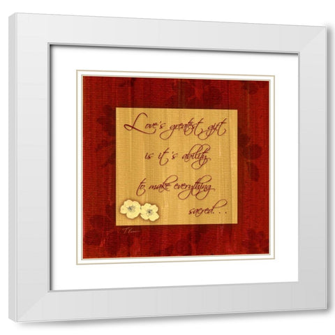 Gift White Modern Wood Framed Art Print with Double Matting by Pazan, Tony