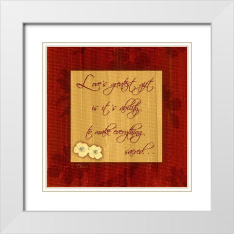 Gift White Modern Wood Framed Art Print with Double Matting by Pazan, Tony