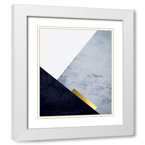 Mountain Grey 3 White Modern Wood Framed Art Print with Double Matting by Urban Epiphany