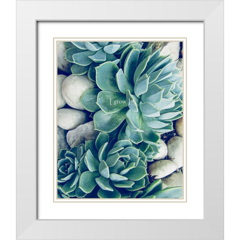 Grow Calm 2 White Modern Wood Framed Art Print with Double Matting by Urban Epiphany