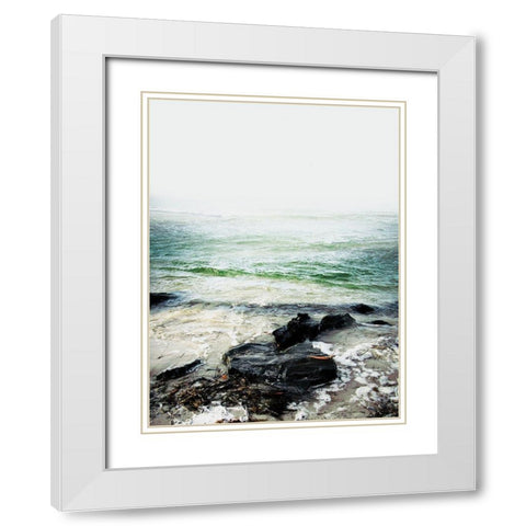 Coastline 2 White Modern Wood Framed Art Print with Double Matting by Urban Epiphany