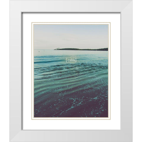 Grow Calm 1 White Modern Wood Framed Art Print with Double Matting by Urban Epiphany