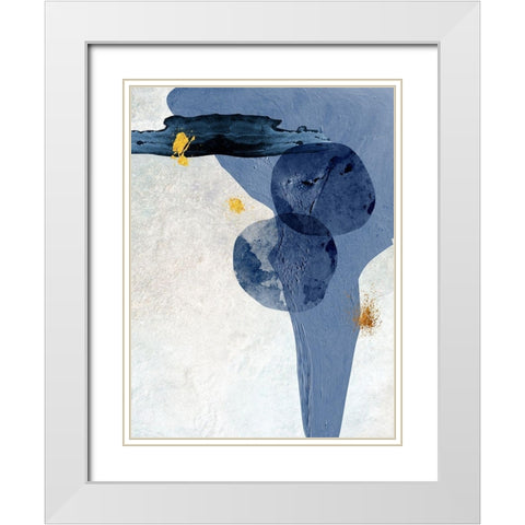 Minimalist Abstract White Modern Wood Framed Art Print with Double Matting by Urban Epiphany