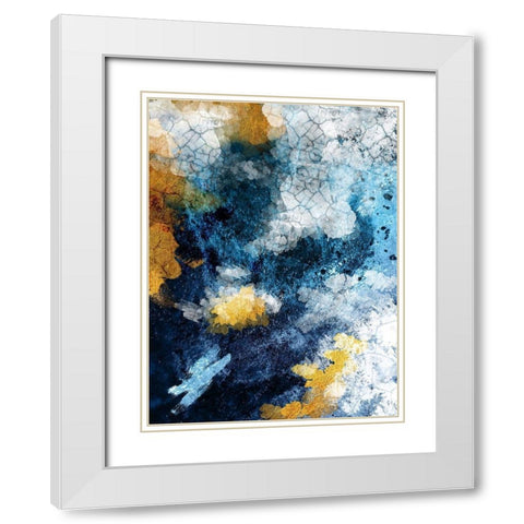 Abstract Conversation White Modern Wood Framed Art Print with Double Matting by Urban Epiphany