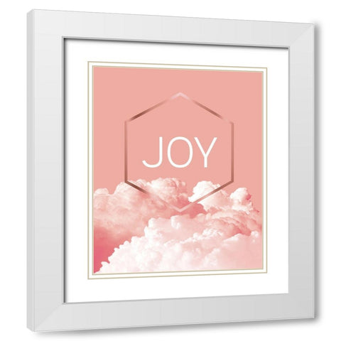 Love Joy Geo 3 White Modern Wood Framed Art Print with Double Matting by Urban Epiphany