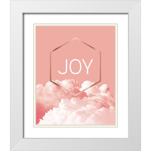Love Joy Geo 3 White Modern Wood Framed Art Print with Double Matting by Urban Epiphany