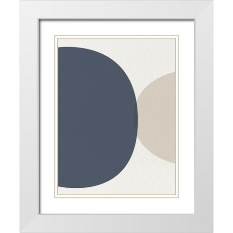 Mid Century Soft Luxe 2 White Modern Wood Framed Art Print with Double Matting by Urban Epiphany