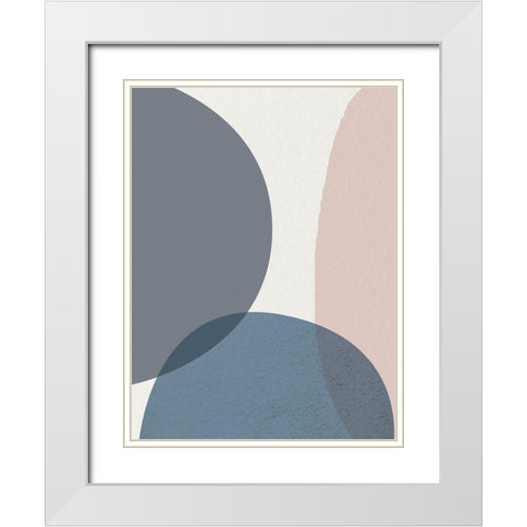 Mid Century Soft Luxe 4 White Modern Wood Framed Art Print with Double Matting by Urban Epiphany