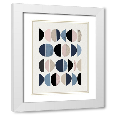 Mid Century Soft Luxe 8 White Modern Wood Framed Art Print with Double Matting by Urban Epiphany