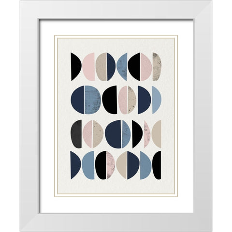 Mid Century Soft Luxe 8 White Modern Wood Framed Art Print with Double Matting by Urban Epiphany
