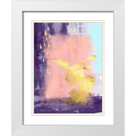Bright Abstract White Modern Wood Framed Art Print with Double Matting by Urban Epiphany