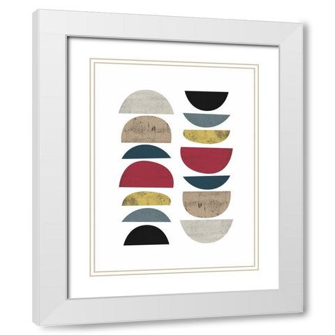 Mid Century Safari A White Modern Wood Framed Art Print with Double Matting by Urban Epiphany