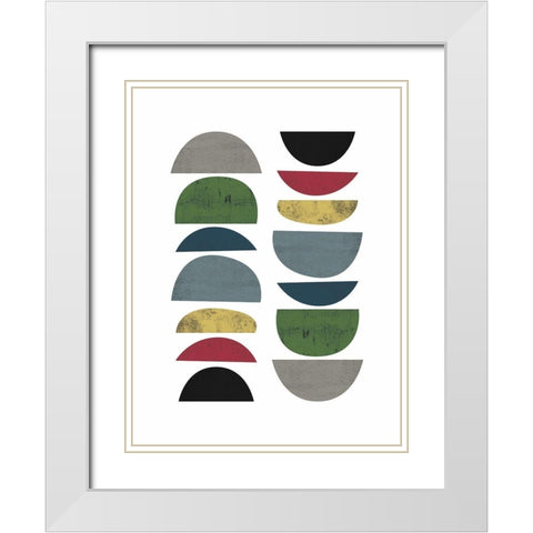 Mid Century Safari C White Modern Wood Framed Art Print with Double Matting by Urban Epiphany