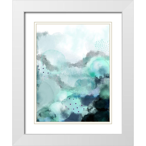 Evolving Ocean 2 White Modern Wood Framed Art Print with Double Matting by Urban Epiphany