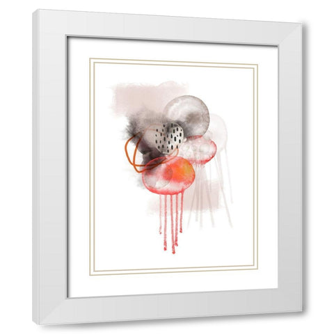 Neutral Space White Modern Wood Framed Art Print with Double Matting by Urban Epiphany