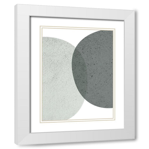 Mid Century ColorDew 6 White Modern Wood Framed Art Print with Double Matting by Urban Epiphany
