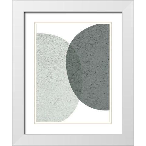 Mid Century ColorDew 6 White Modern Wood Framed Art Print with Double Matting by Urban Epiphany