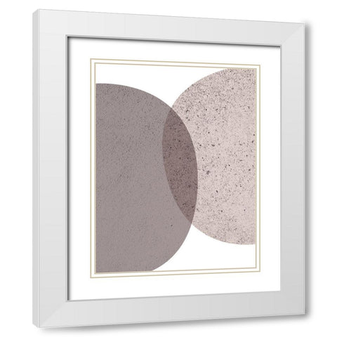 Mid Century ColorDew Burgundy 6 White Modern Wood Framed Art Print with Double Matting by Urban Epiphany