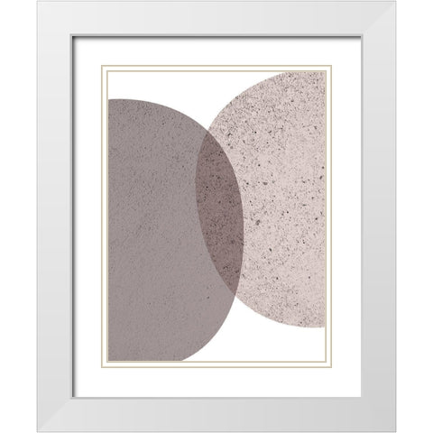 Mid Century ColorDew Burgundy 6 White Modern Wood Framed Art Print with Double Matting by Urban Epiphany