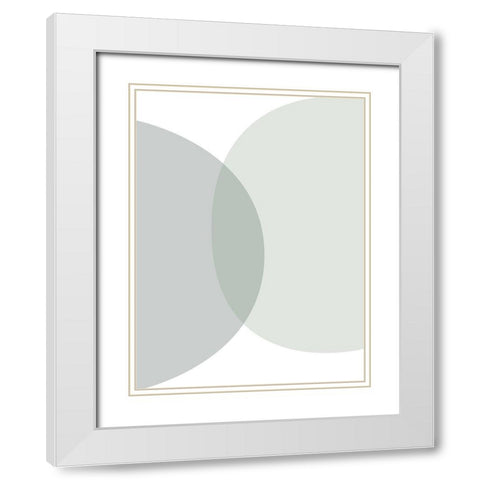 Mid Century ColorDew 8 White Modern Wood Framed Art Print with Double Matting by Urban Epiphany