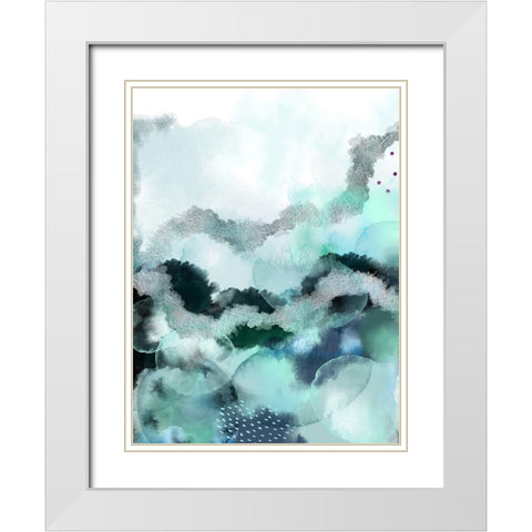Evolving Ocean New White Modern Wood Framed Art Print with Double Matting by Urban Epiphany