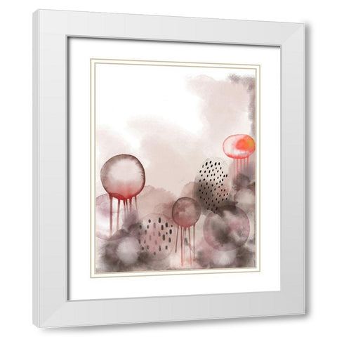 Harmonious White Modern Wood Framed Art Print with Double Matting by Urban Epiphany