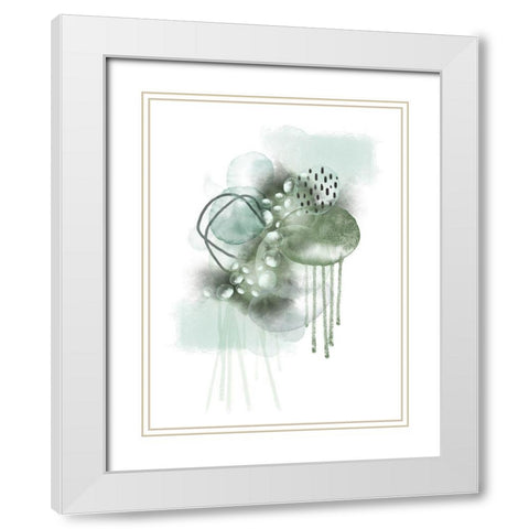 Green Daydream White Modern Wood Framed Art Print with Double Matting by Urban Epiphany