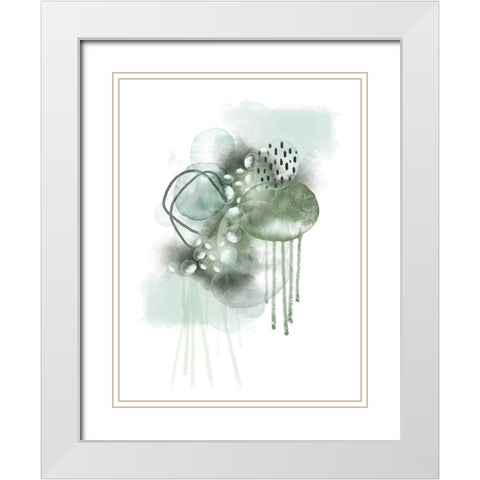Green Daydream White Modern Wood Framed Art Print with Double Matting by Urban Epiphany