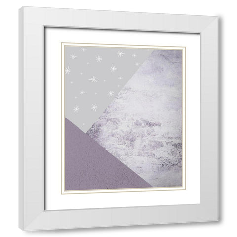 Purple Mountains 3 White Modern Wood Framed Art Print with Double Matting by Urban Epiphany