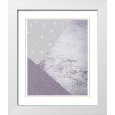 Purple Mountains 3 White Modern Wood Framed Art Print with Double Matting by Urban Epiphany