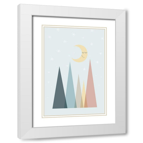Pastel Scandi Nursery 2 White Modern Wood Framed Art Print with Double Matting by Urban Epiphany