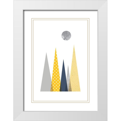 Scandinavian Mountains 2 White Modern Wood Framed Art Print with Double Matting by Urban Epiphany