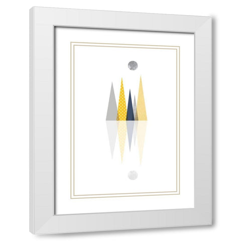 Scandinavian Mountains 3 White Modern Wood Framed Art Print with Double Matting by Urban Epiphany