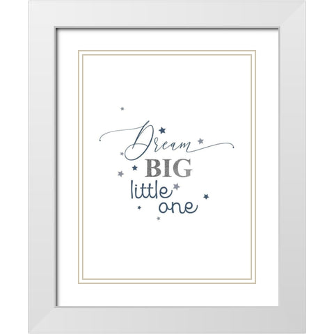 Grey Mountains 2 White Modern Wood Framed Art Print with Double Matting by Urban Epiphany