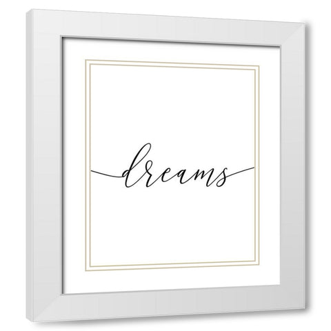 Sweet Dreams 2 White Modern Wood Framed Art Print with Double Matting by Urban Epiphany