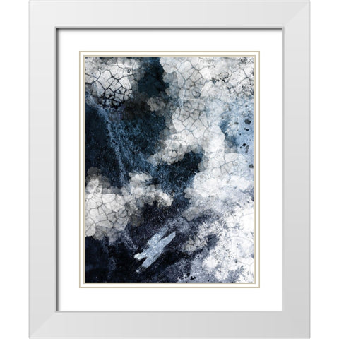 Shattered Abstract 2 White Modern Wood Framed Art Print with Double Matting by Urban Epiphany