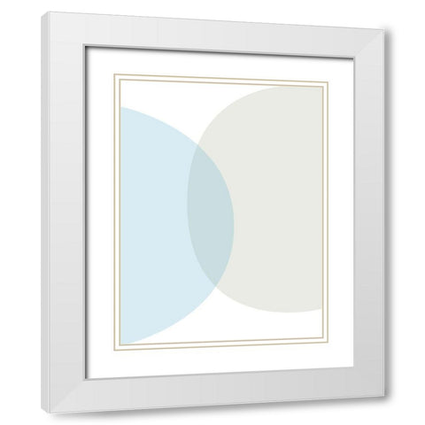 MidCentury Navy Taupe 8 White Modern Wood Framed Art Print with Double Matting by Urban Epiphany